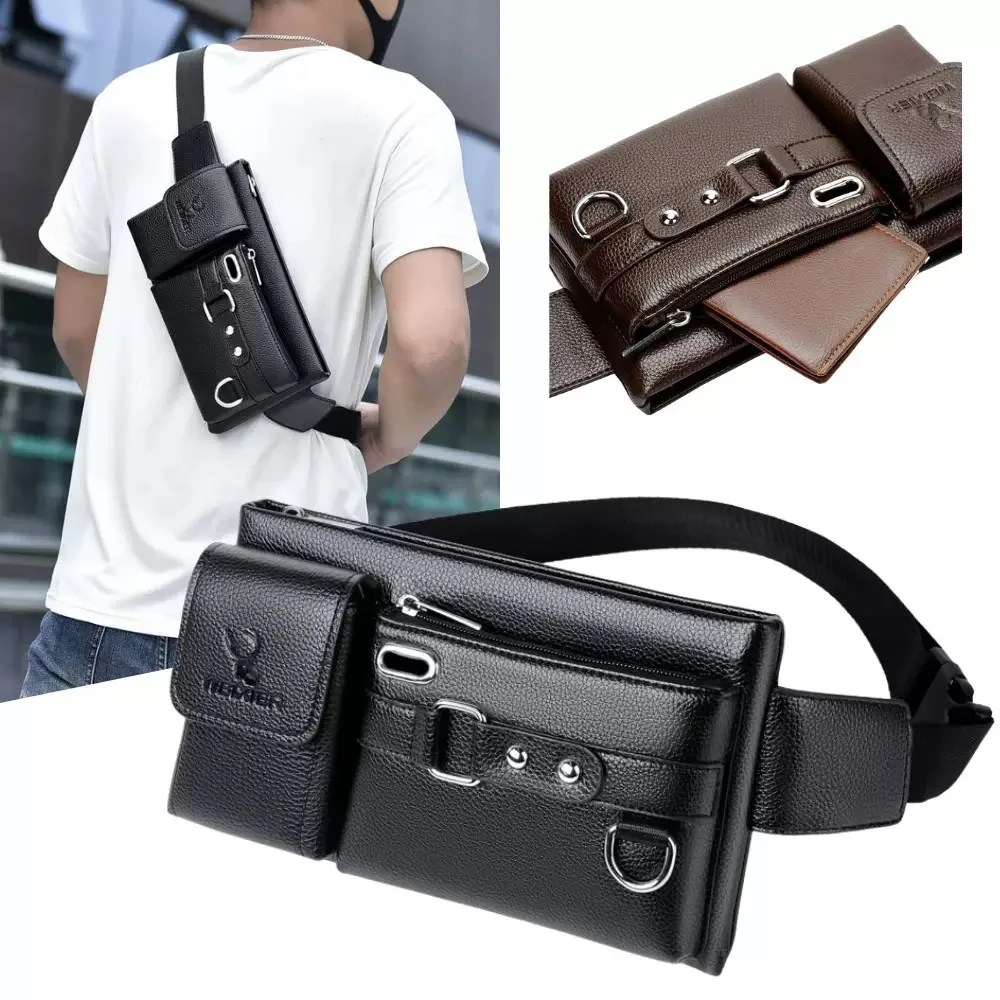 

WEIXIER Brand Unisex Single-Shoulder Multi-Function Sports Running Large-Capacity Waist Men's Chest Bag Casual Messenger Wallet