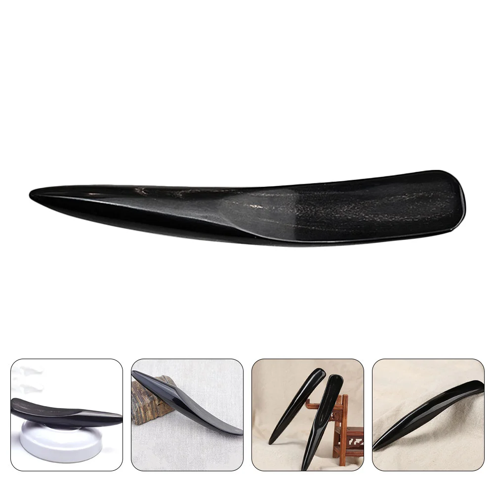 

Acupuncture Massage Tools Stick Scraping Board Skin Care Acupressure Bar Body Black Horns Point Pen