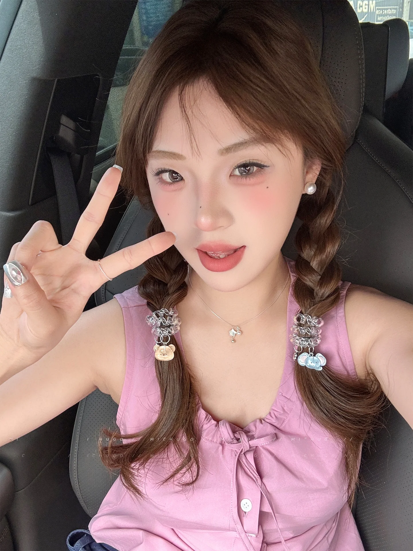 

Adorable Bear And Elephant Phone Cord Hair Ties for Women High Elastici Durable Hair Ba Hair Accories Fre out Korea...