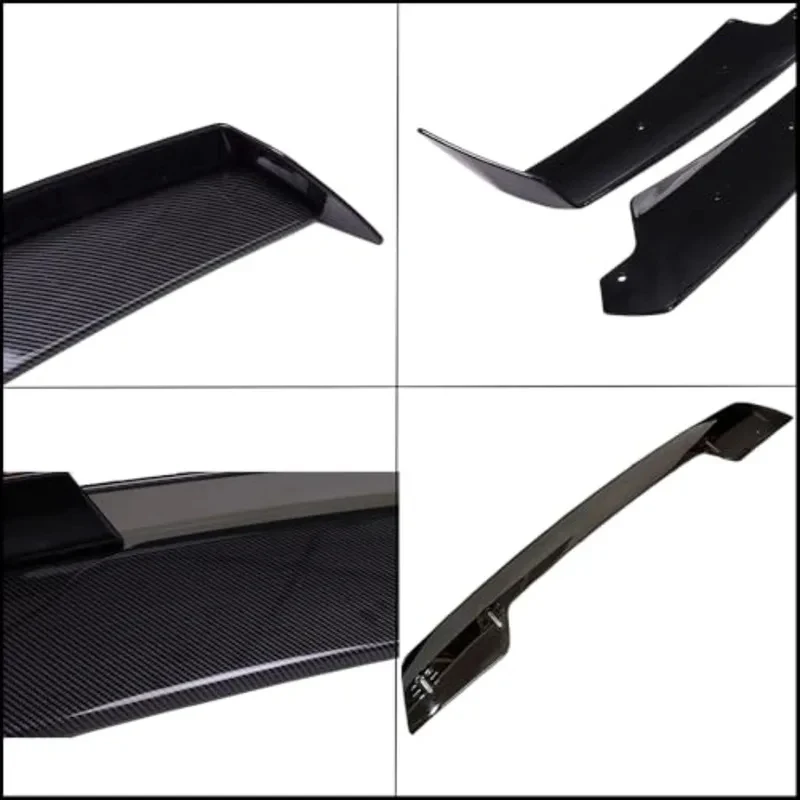 C7 Z06 2014-2019 Stage 3 Rear Trunk Wing Spoiler with Black WickerBill Insert, Exterior Mod Parts view 2