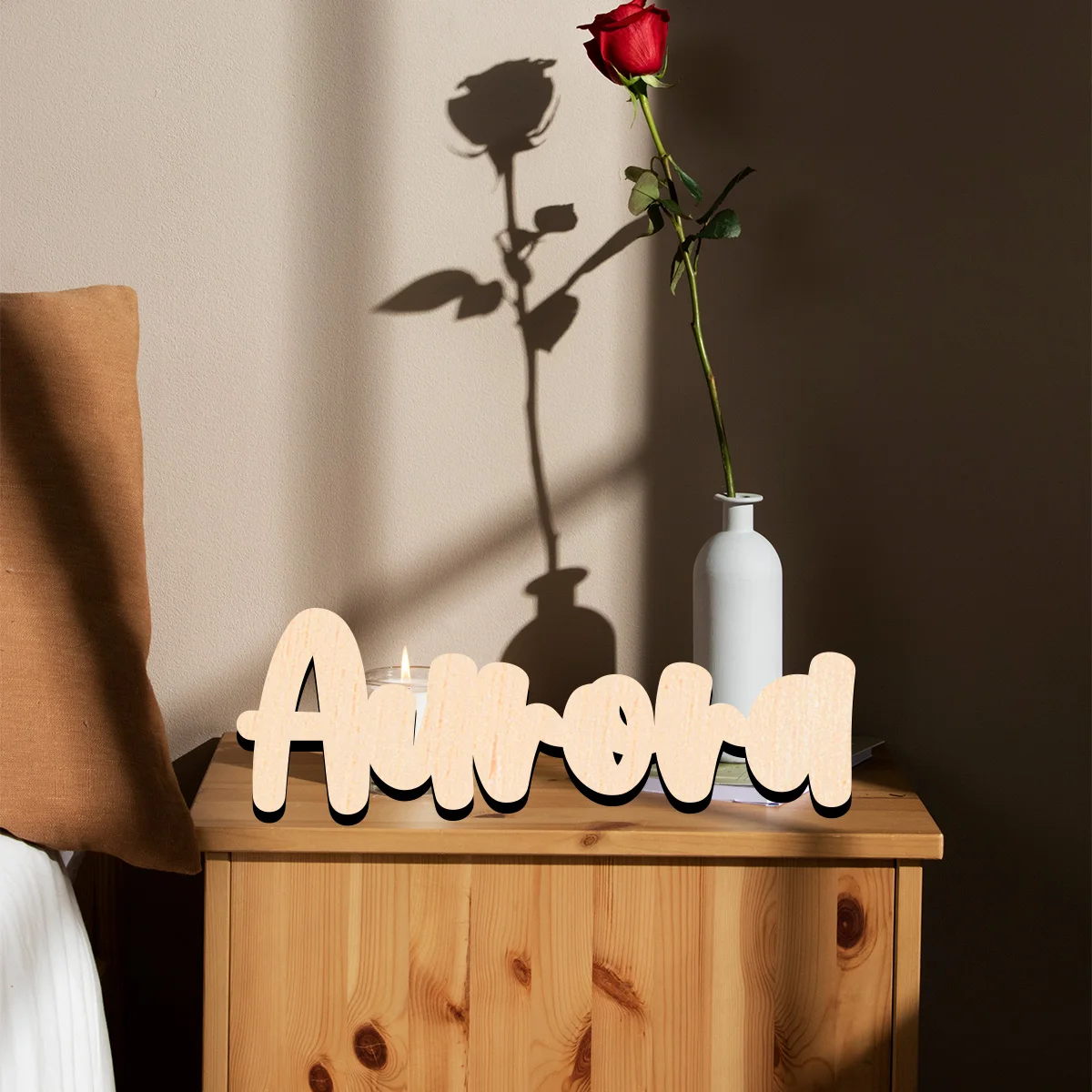 

1 pc xaxes example Personalized Text Wooden Sign Traditional Style Tabletop Decorative Plaque for Bedroom