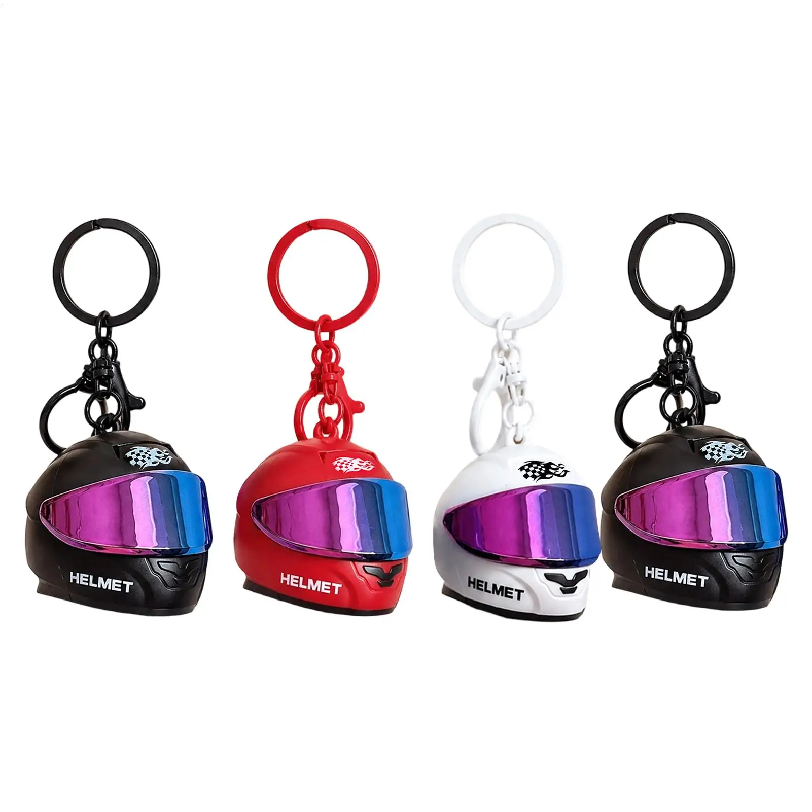 Portable Helmet Keychain Mini Handbag Ornament with LED Light Backpack Charm for Riders Travelers Collectors Women Men Travel