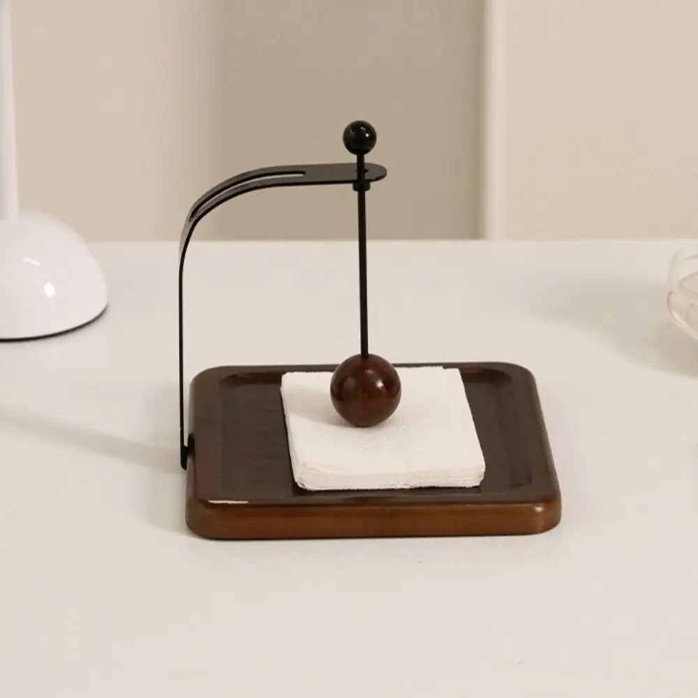 

Коробка для бумажных полотенец, держатель для салфеток из цельного дерева, плоская креативная подставка для салфеток, современный стиль, квадратная основа, стеллаж для выставки товаров для салфеток, бар