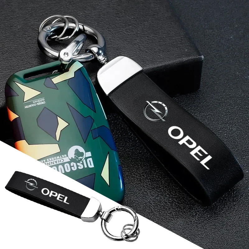 Car Metal Key Chain Fine Leather Emblem Key Ring For Opel Skoda Peugeot Citroen LEXUS Infiniti Dacia Tesla Cadillac Land Rover