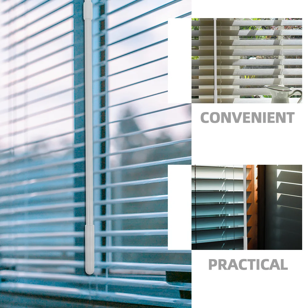 

2Pcs Drapery Wand for Curtains Strong Anti-Deformation Metal Cordless Blind Tilt Wand with Comfort Grip Handle Curtain Opener