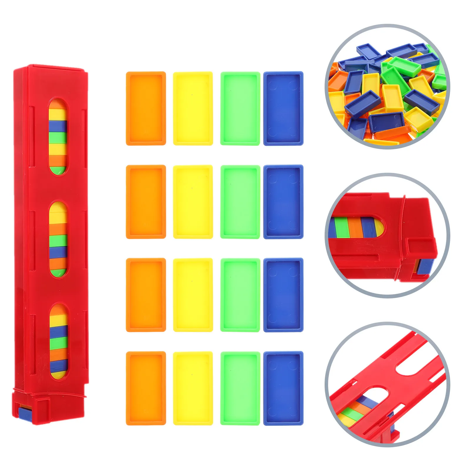5 Bags Domino Train Early Education Domino Game Kids Blocks Set Bright Colors Random Color Develop Logic Imagination