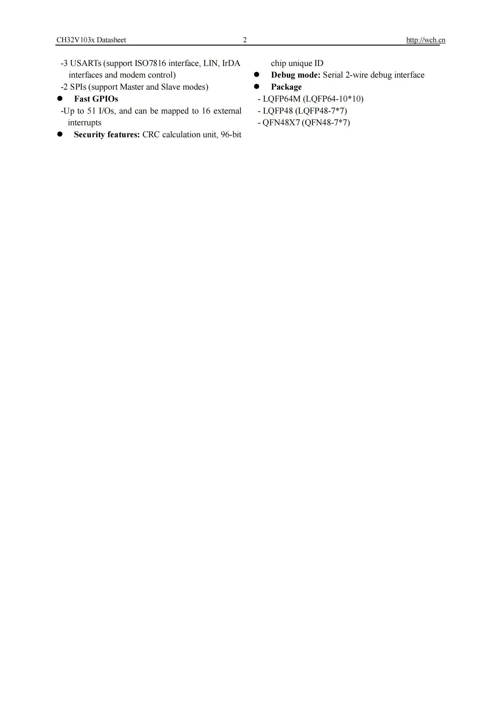 Ch32v103 Industrie qualität 32-bit verbesserte RISC-V mcu 10 teile/los – Detail 2