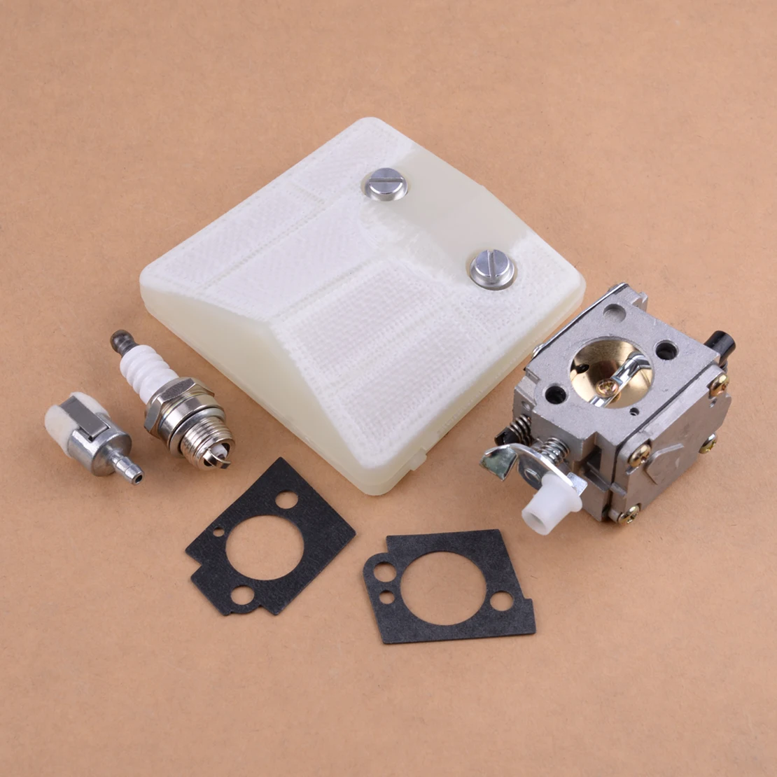 Kit de Reparo e Reconstrução de Filtro de ar do Carburador Substituição para Husqvarna 61 66 181 266 281 288 501807105 503280401