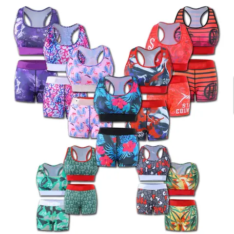 Runtz PSD Women Boxers Set Plus Size Printed Polyester Short Underwear Boxer Briefs Printed Spandex Underwear 2 pieces Set