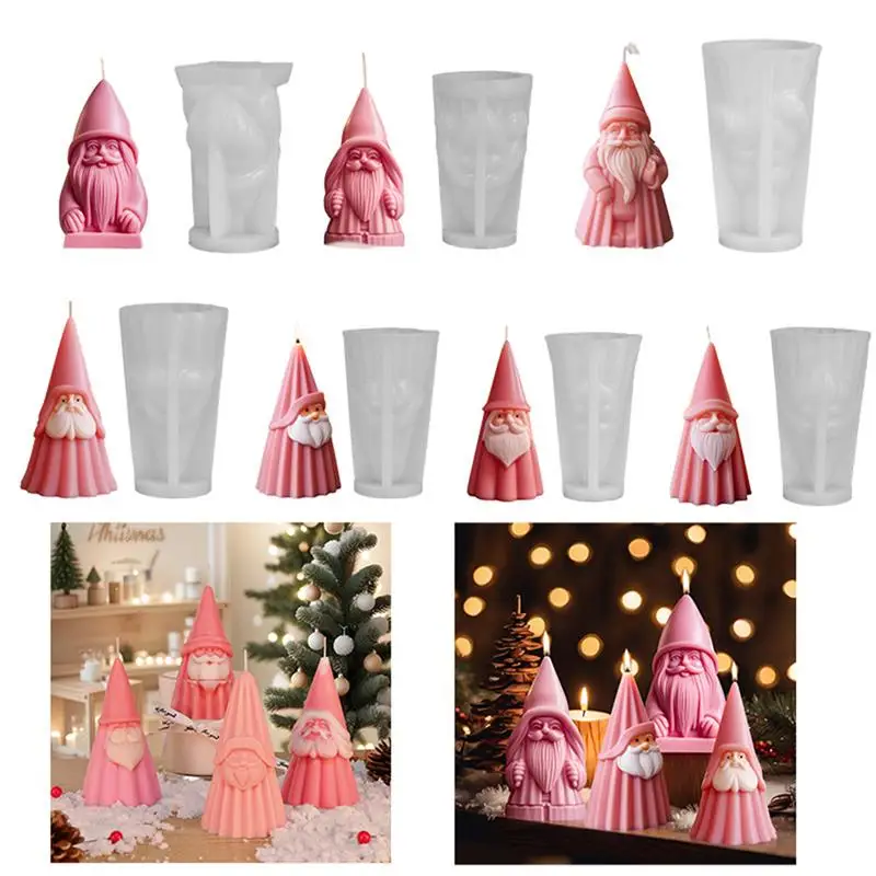 Christmas 3D Santa Claus Model Baking Tool Silicone Mold Aromatherapy Candle Plaster Diy Epoxy Resin Handmade