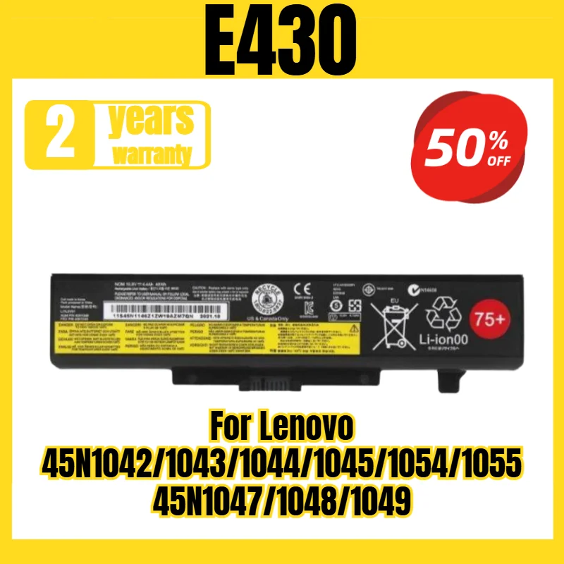 

E430 laptop battery, suitable for Lenovo Thinkpad 45N1042/1043/1044/1045/1054/1055 45N1047/1048/1049 battery, new large capacity