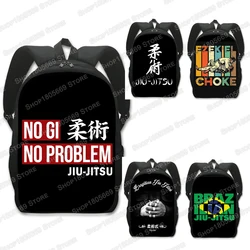 Brazilian Jiu Jitsu Martial Artser Backpack No Gi No Problem Bjj Men Travel Bag Jiu-jitsu Rucksack Teenager Children School Bags
