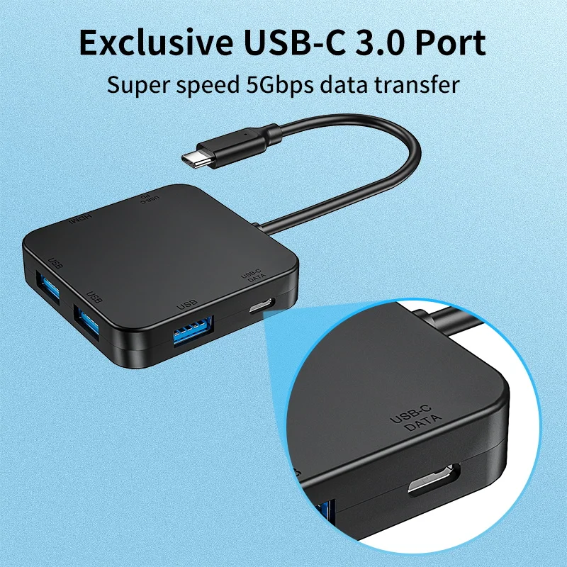 Imagem -05 - Acasis-usb tipo c Hub Docking Station 4k 30hz Usb c para Hdmi 100w pd Portas Usb 3.0 Adaptador para Macbook Air Pro