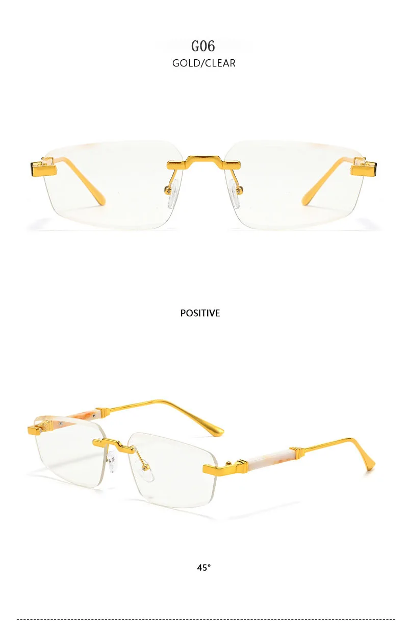 2026 Holz Randlose Sonnenbrille Frauen Trendy Sonnencreme Vintage Sonnenbrille Männer Urlaub Mode Gläser Lentes De Sol Mujer Okulary – Detail 17