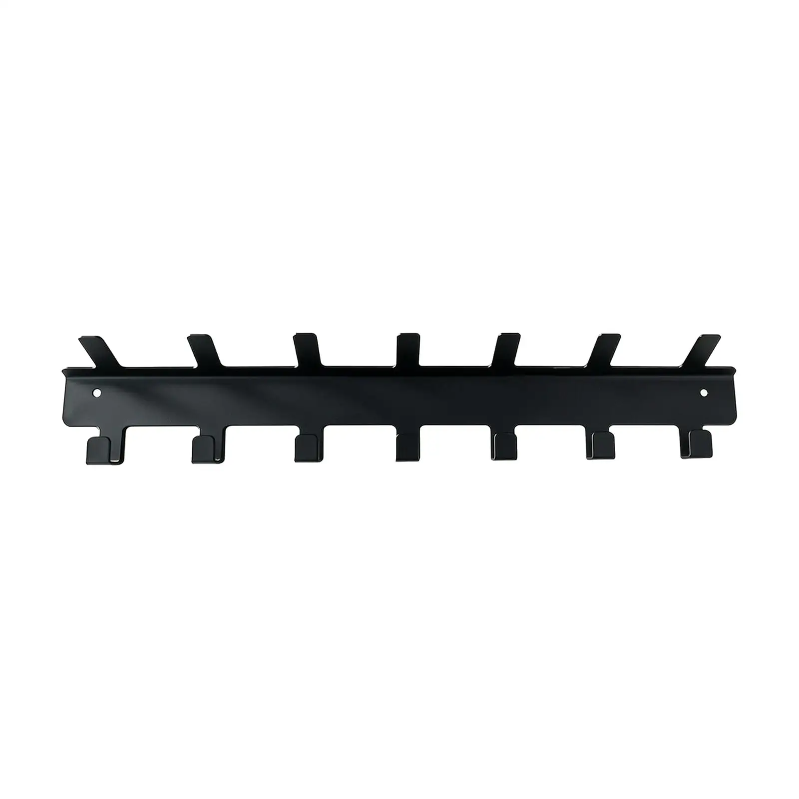 Heavy Duty Wall Mounted Medal Hanger Rack 7 Hooks for Awards Ribbons Black Iron Storage for Gym Trophy Area