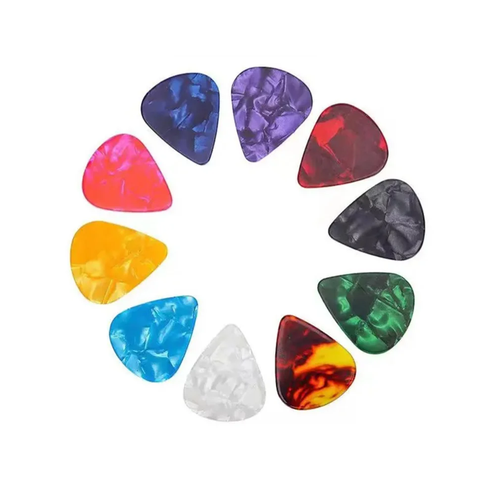 0.5mm Guitar Pick Music Equipment Paddle Ballad Guitar Celluloid Sports And Entertainment Very Durable 0.75mm 0.5mm 1mm Color