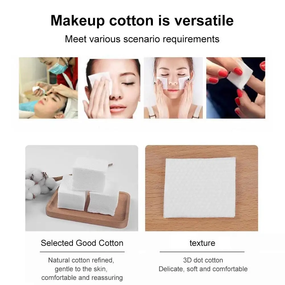 450/600 แต่งหน้าผ้าฝ้ายผ้าเช็ดทําความสะอาด Soft Remover Pads กระดาษทําความสะอาดผิวหน้าเช็ดเครื่องสําอางค์กระเป๋าเครื่องสําอางผ้าฝ้าย