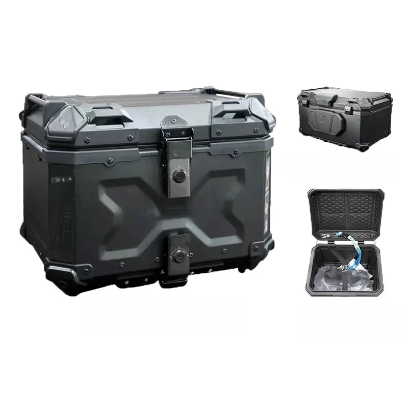 Factory Hot Selling 45L F2-MOTO Motorcycle Tailbox Aluminum Alloy Top Box Large Capacity Locomotive