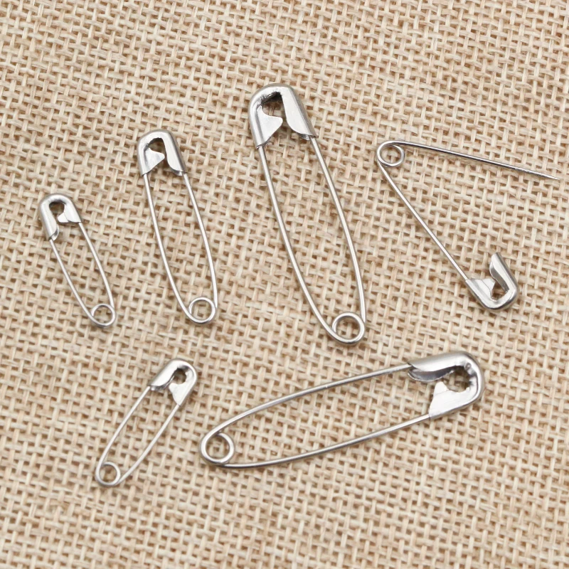 50pcs Stainles Steel Safety Pins Brooch Pins 20/28/38mm DIY Jewelry Pin for Jewelry Making Supplies Accessorie