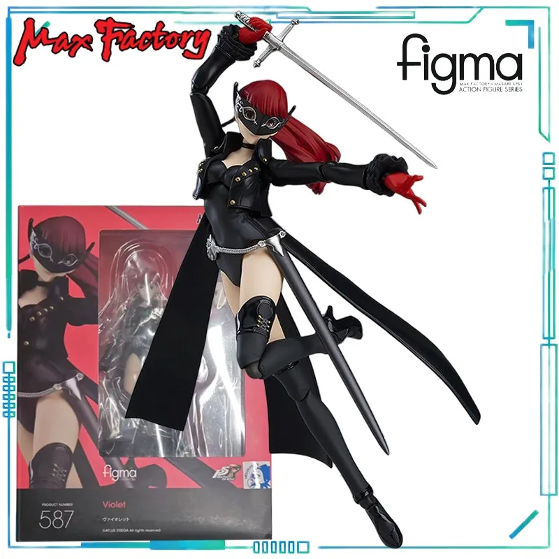 Oryginalna figurka Max Factory Figma z serii Persona5 The Royal, model anime Yoshizawa Kasumi 587 Royal Edition Violet Mobile Model Toy