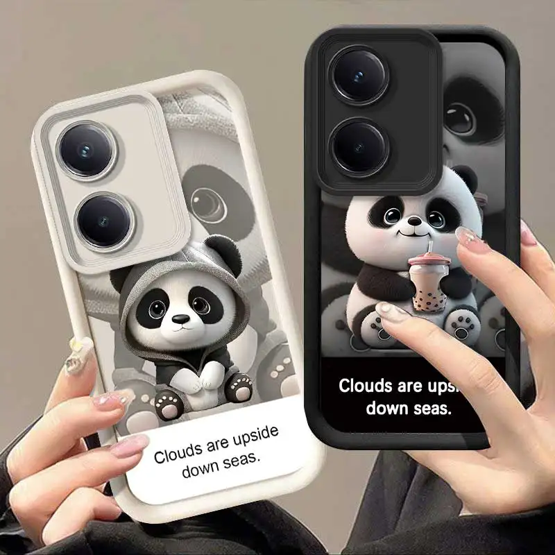 Y100 Panda Cloud Sea Sky Eye Ladder Phone Case For VIVO Y91 Y91i Y89 V29 V29Pro V27 V25 V23 V21 X90 X90Pro X80 X70 Cover