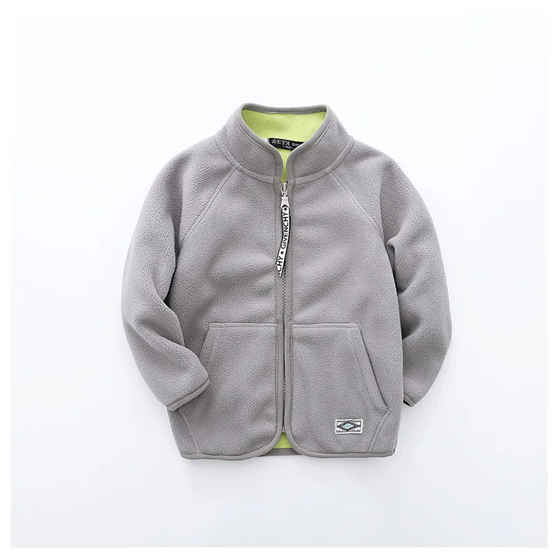 2027 Spring Autumn Baby and Girls Boys Plain Full Zip Fleece Jackets School Kids Track Coats Child Outfit Tops