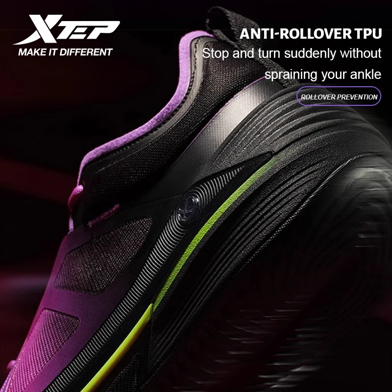 Xtep YouYun 10 Basketball Shoes Low-top Mixed Color Cushioning Anti-slip Vintage Professional Combat Sports Shoes 875419120006