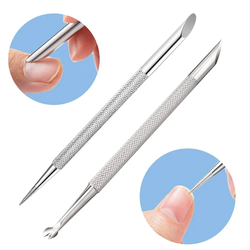 

1 Pcs Stainless Steel Double-ended Cuticle Pusher Nail Manicures Remover Manicure Art Tools Sticks Nail Cuticle Remover