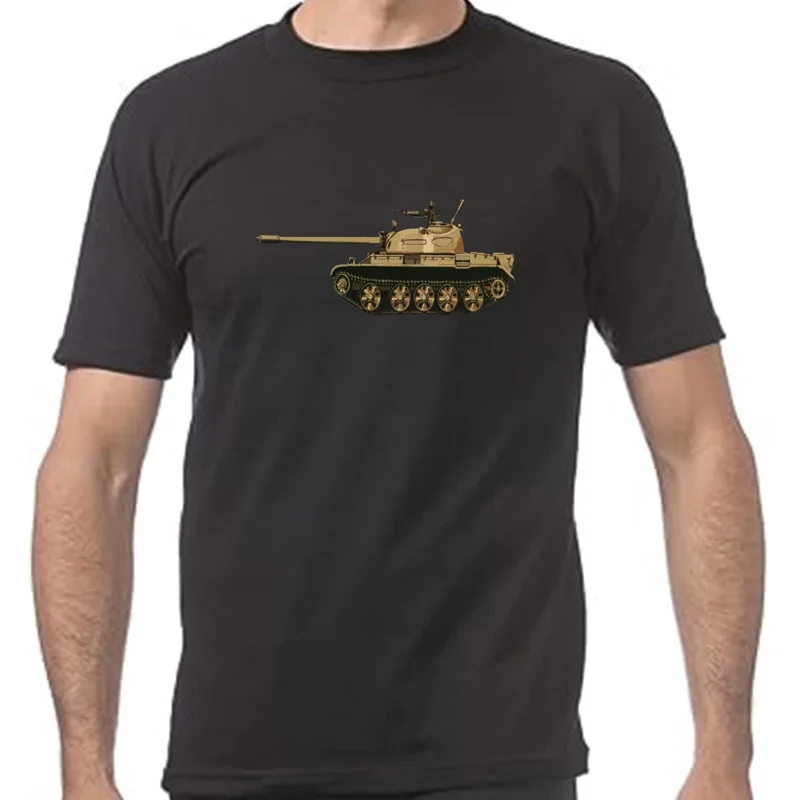 T55 Russian Army Main Battle Tank Men T-Shirt for lovers of post WW2 USSR Red Army battlefield tanks