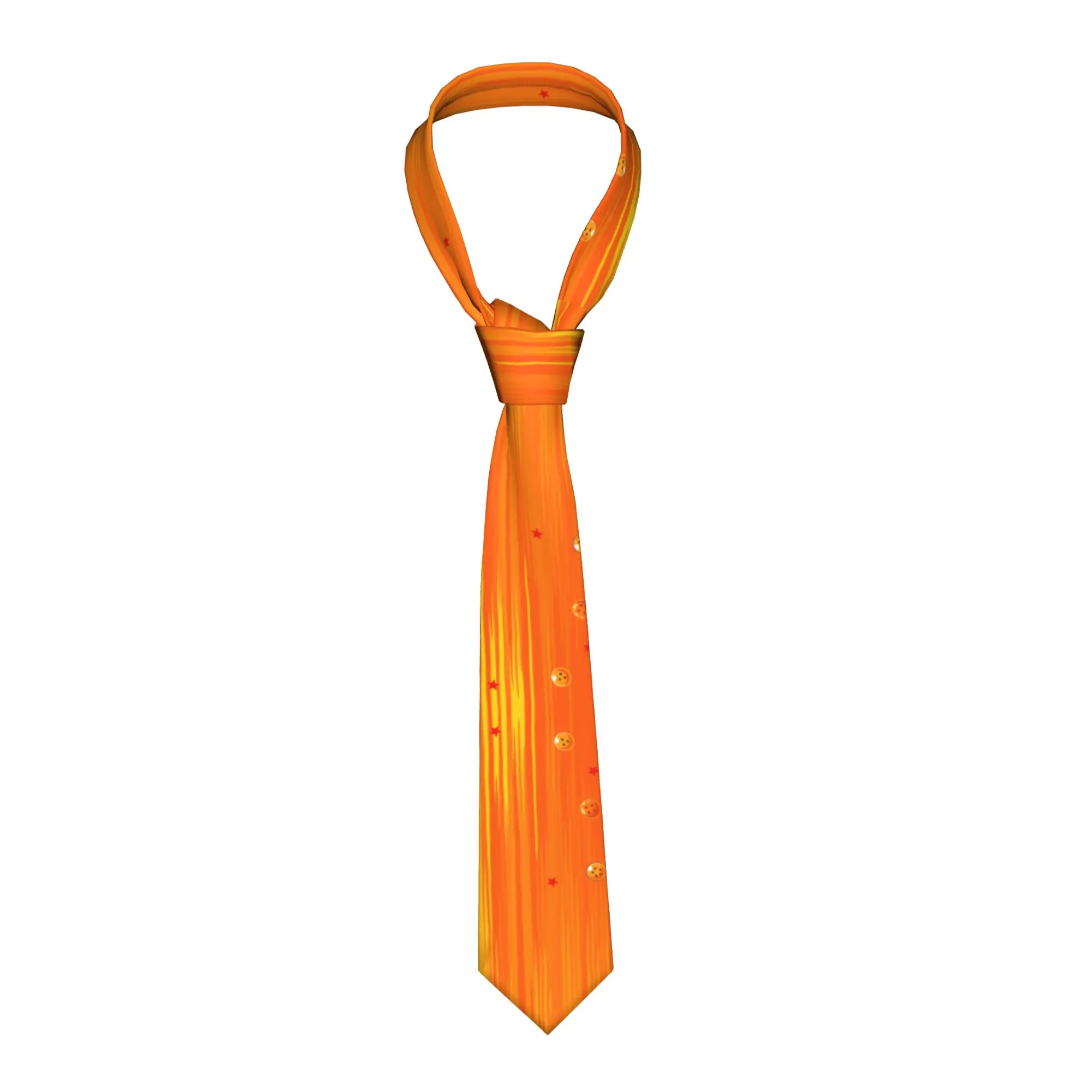 Corbata con diseño de Dragon Ball de color naranja, corbatas retro de moda para adultos, corbata de gran calidad para bodas, accesorios de corbata personalizados
