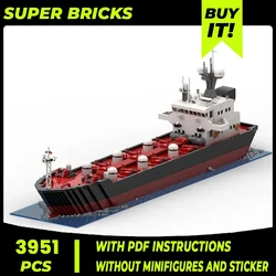 Military Ship Model Moc Building Bricks Giant Oil Tanker Boat Technology Modular Blocks Gifts Christmas Toys DIY Sets Assembly