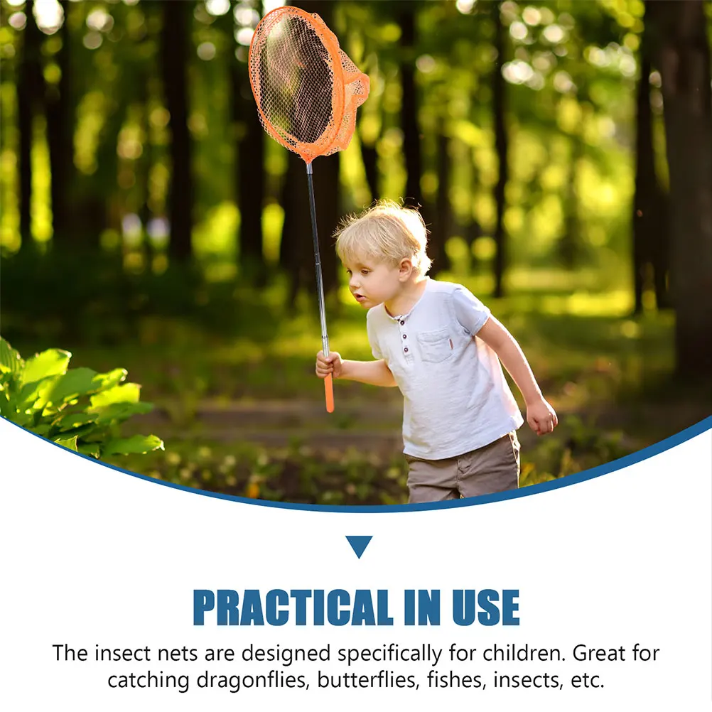 

4Pcs Lightweight Retractable Bug Nets For Kids Outdoor Toys Strong Mesh Insect Catcher Fishing Net