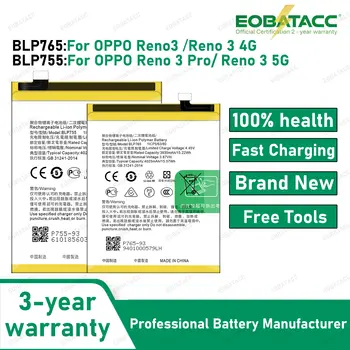 2025 LET Nová vysoce kvalitní originální baterie BLP755 BLP765 pro OPPO Reno 3 4G/Reno 3 5G/Reno 3 Pro baterie pro chytré telefony 10 nejlepší prodej Baterie OPPO Enco zdarma - №4