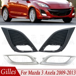 Front Bumper Fog Lamp Cover Gille Trim Fog Lamp Garnish Trim Fit For Mazda 3 Axela 2009 2010 2011 2013 For Car Fog Light Gille