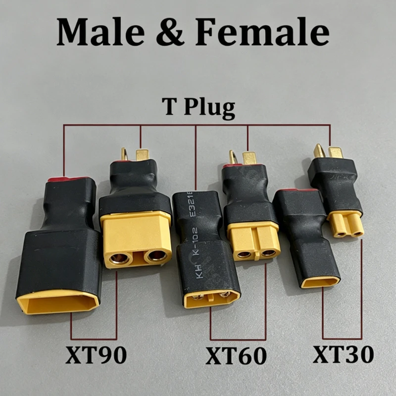 Cltgxdd XT30 XT60 XT90 T-Stecker TRX Lipo-Akku-Konvertierungsadapter Stecker-Buchse-Verbinder für RC-Auto, Flugzeug, FPV-Drohnenmodell – Detail 10