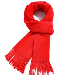 A big red tassel scarf and shawl, suitable for daily outer decoration of Chinese New Year holiday dinner parties, weddings