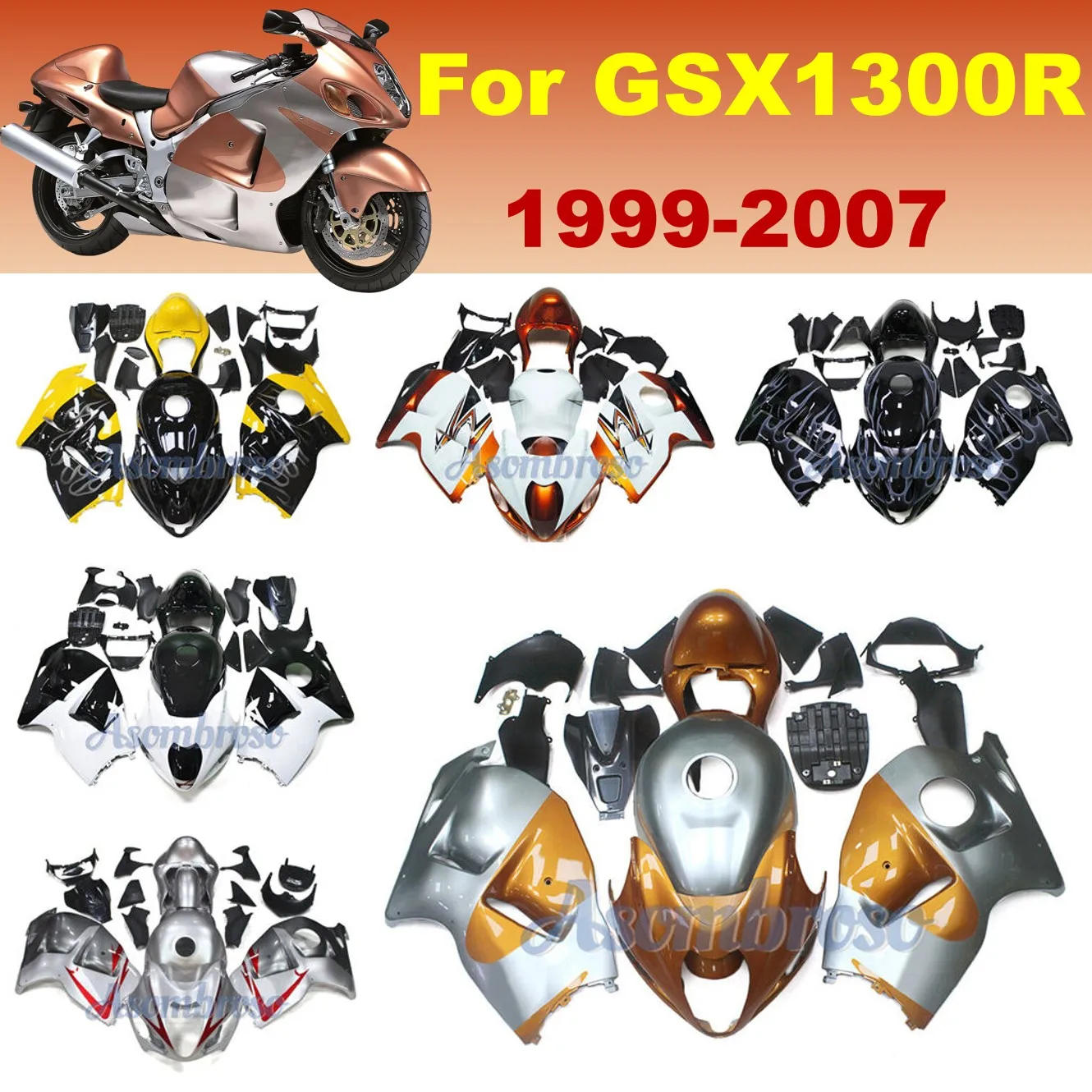

ABS Plastic Injection Full set Fairings for Suzuki 1300 Hayabusa GSXR 1300 1999-2007 GSXR1300 Motorcycle