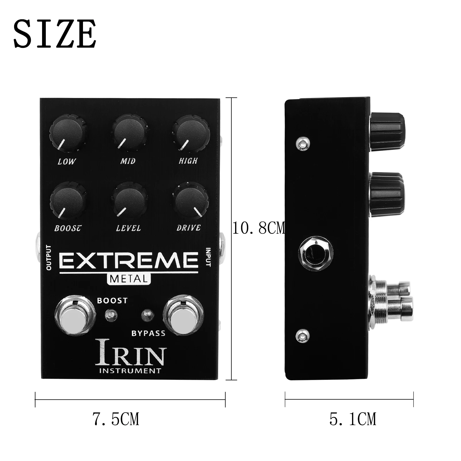 IRIN E-Gitarre Effektpedale Extreme Band Controlltr Maxlmum Overdrive Distortion Delay Lautsprecher Gitarreneffektpedal