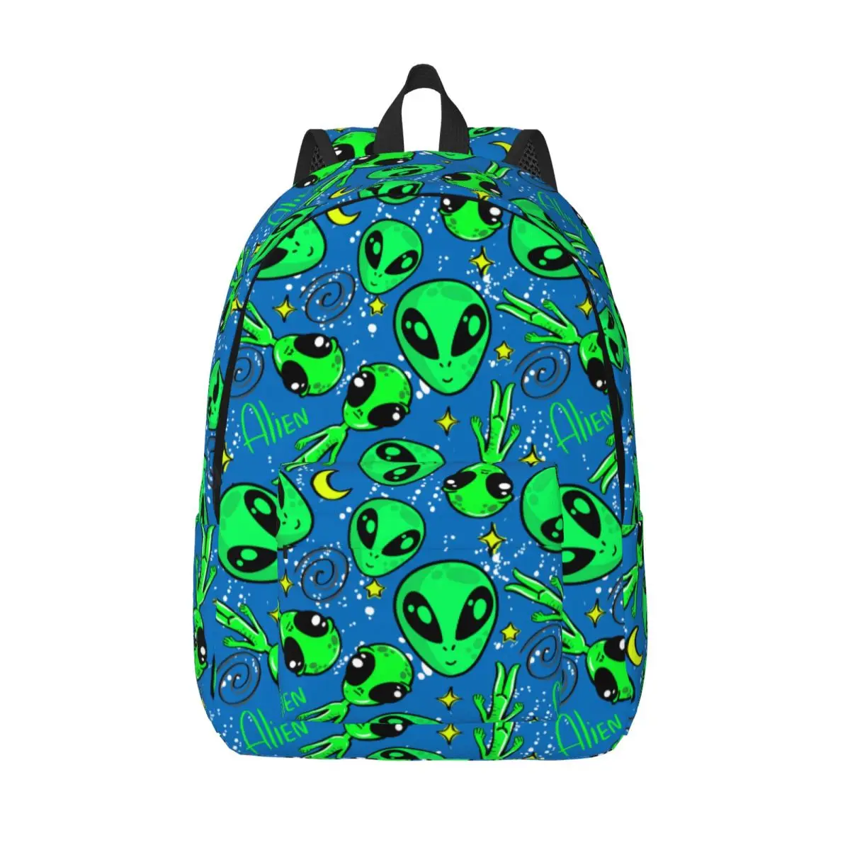 Bright Seamless Alien Backpack Elementary High College School Student Bookbag Teens Daypack Sports