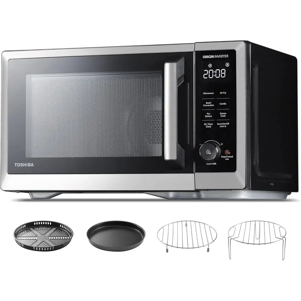 Four à micro-ondes à convection avec technologie Inverter, fonction grill, 27 programmes automatiques, 1,0 pied cube, 1000W, acier inoxydable