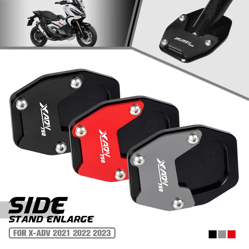 

Motorcycle CNC Aluminum Foot Side Stand Enlarger Plate Pad FOR HONDA X-ADV 2021 2022 2023 Kickstand Extension Accessorie XADV750