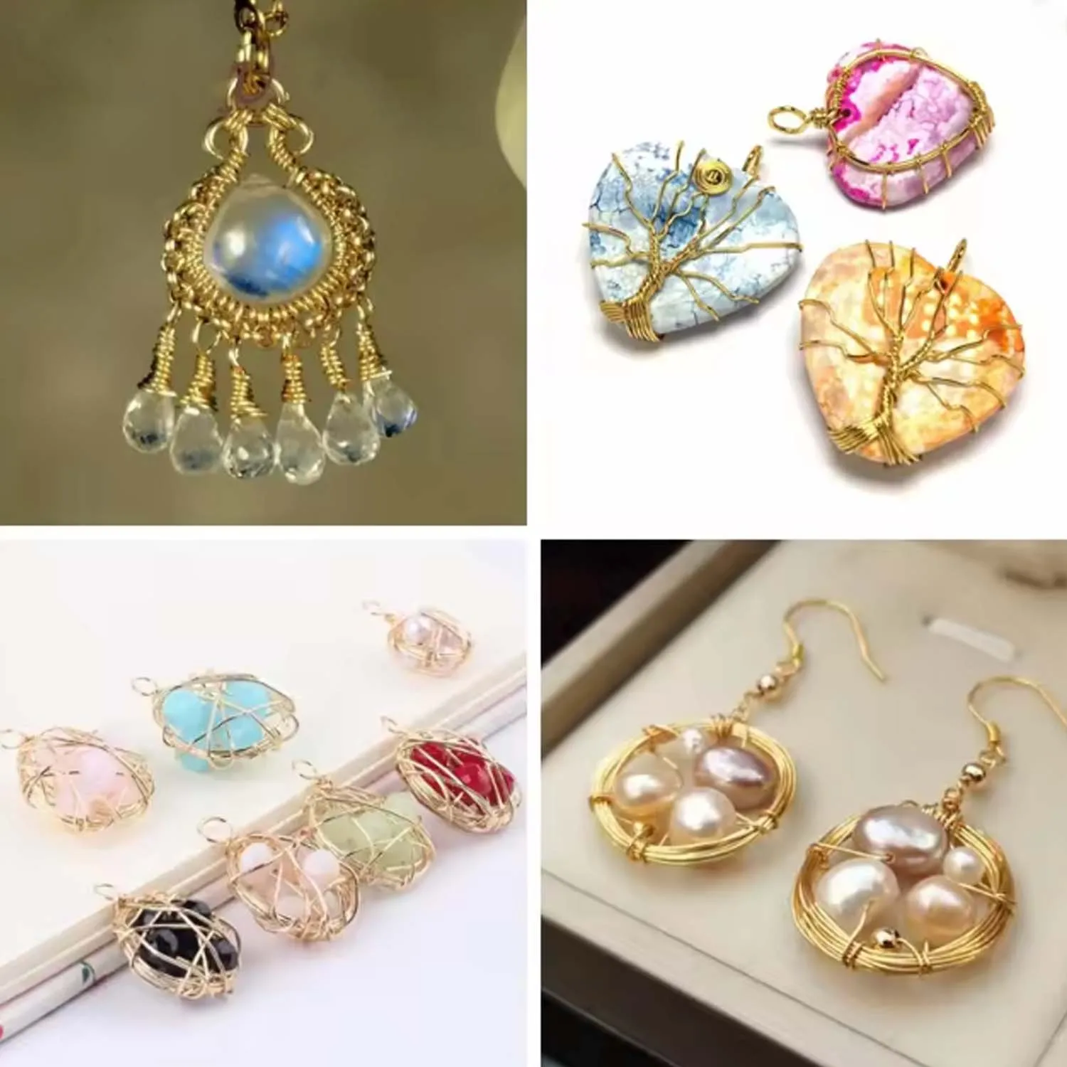 سلك نحاسي من الفولاذ المقاوم للصدأ بطول 50 مترًا، سلك خرز ملون ثابت، لإكسسوارات صنع المجوهرات وقلادة وسوار ذاتي الصنع #5