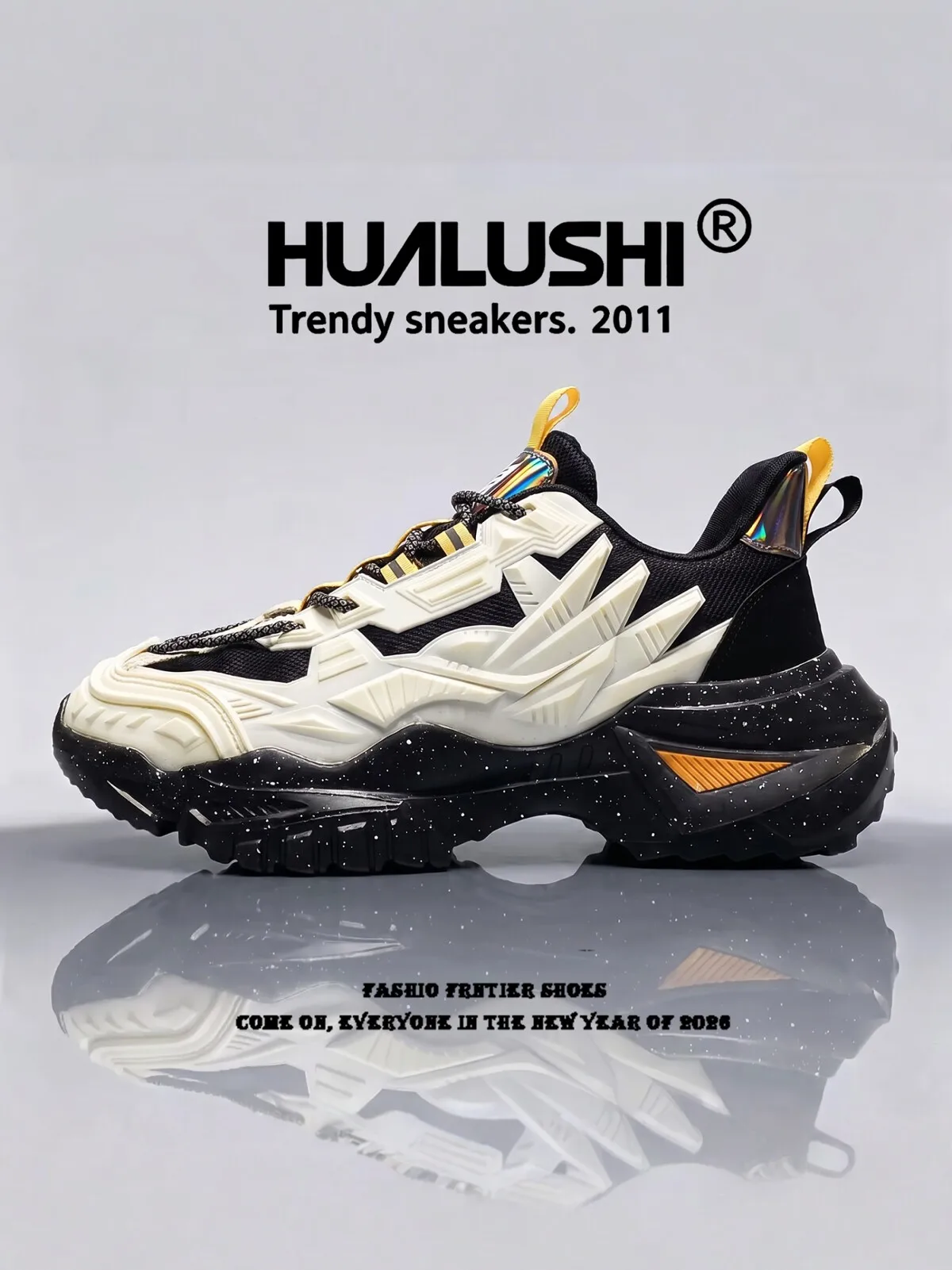 Men's Breathable Running Shoes 2026 Autumn Seasonal Rotation Button Style Sports Shock Absorption Trendy Low Cut Casual Shoes