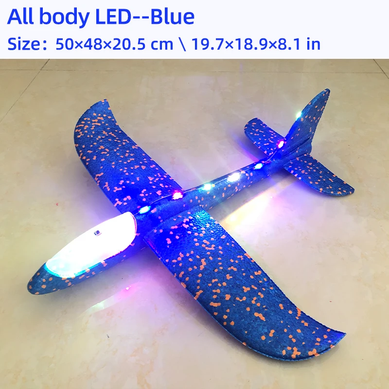 50CM Big Foam Plane Glider Hand Throw Airplane Light Inertial EPP Bubble Planes Outdoor Launch Kids Toys for Children Boys Gift