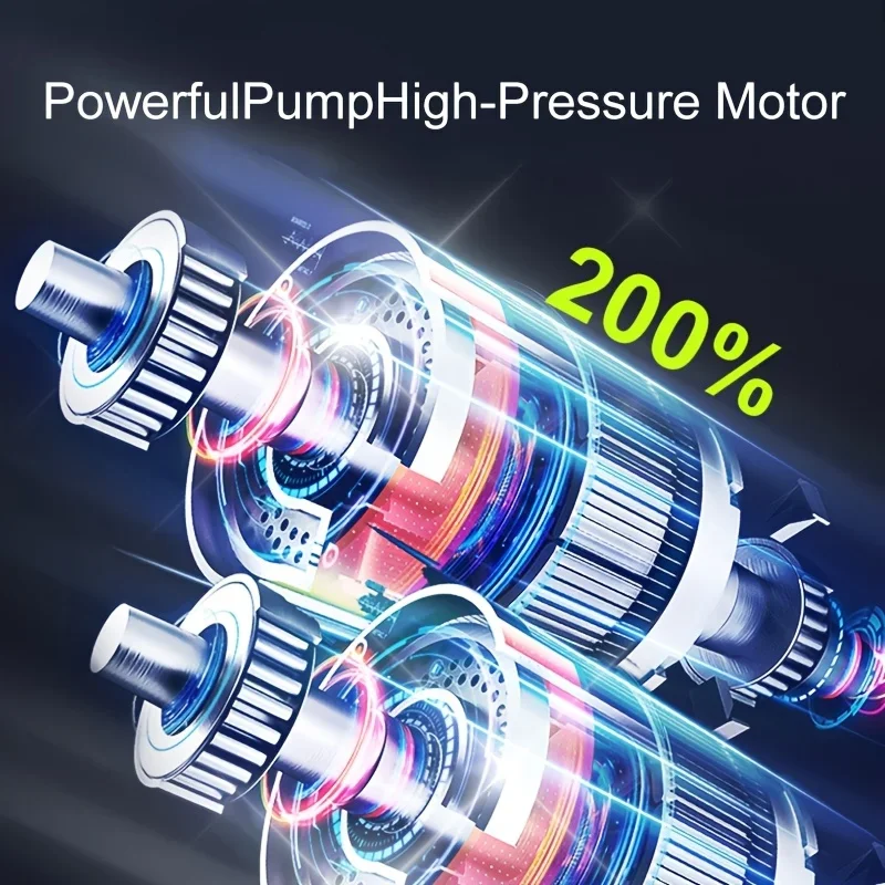 Compressore d'Aria Portatile per Auto 3 Volte Più Veloce 150PSI, Gonfiatore Pneumatici Senza Fili con Manometro Digitale per Auto, Moto e Biciclette
