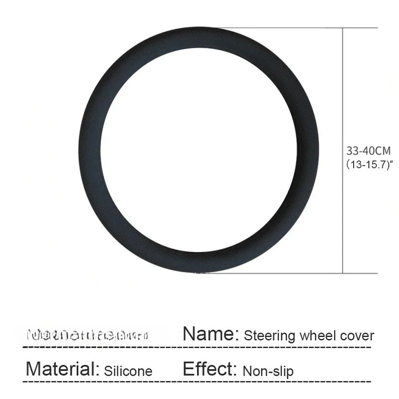 Silica Gel Steering Wheel Cover Full Surrounded Elastic Car Steer Wheel Protector Anti Slip Universal for 33cm-40cm image 6