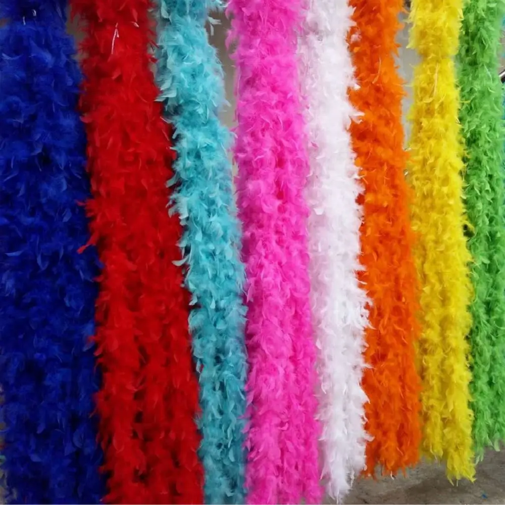 2M Feather Boa Strip Fluffy Craft Costume Fancy Dress decorazione per feste di matrimonio abbigliamento cucito e decorazioni in tessuto