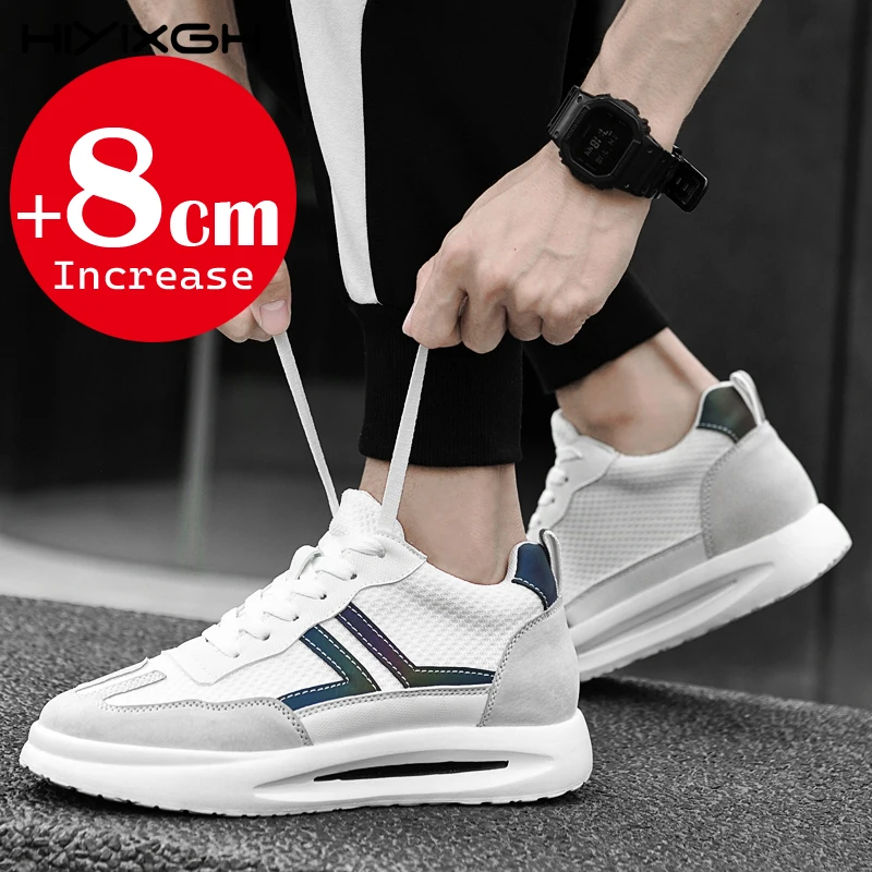 

Мужские кожаные спортивные повседневные туфли со скрытым увеличением роста, увеличивающие рост на 6 см, 8 см, 10 см