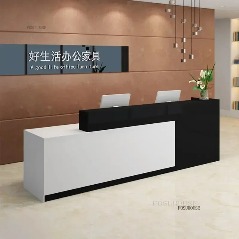 مكتب الاستقبال الحديث، ماكينة تسجيل المدفوعات النقدية البسيطة لصالونات التجميل وردهة الفندق، طاولة استشارات أثاث المكاتب الإبداعية