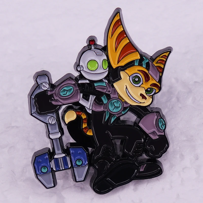 Ratchet and Clank enamel pin cartoon badge action platformer third-person shooter video games